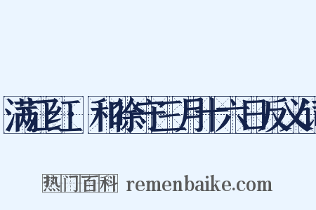 满江红·和徐守三月十六日反义词是什么意思的图片